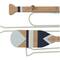 Light Brown Wood 12 Hangers Paddle Wall Hook with Stripe Patterns Set of 2 30", 29"